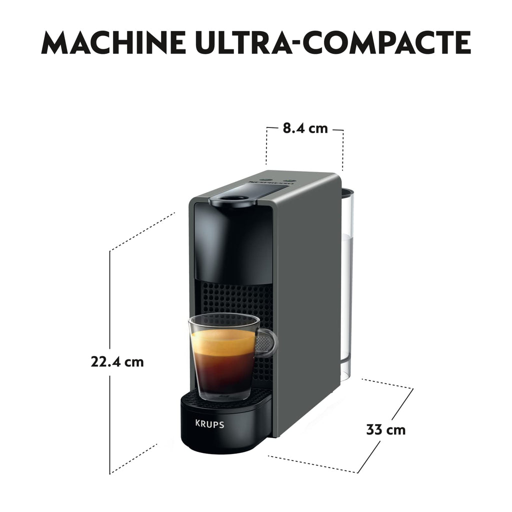 Growexa Essenza Mini – Machine à Café à Capsules Compacte, Gris Intense