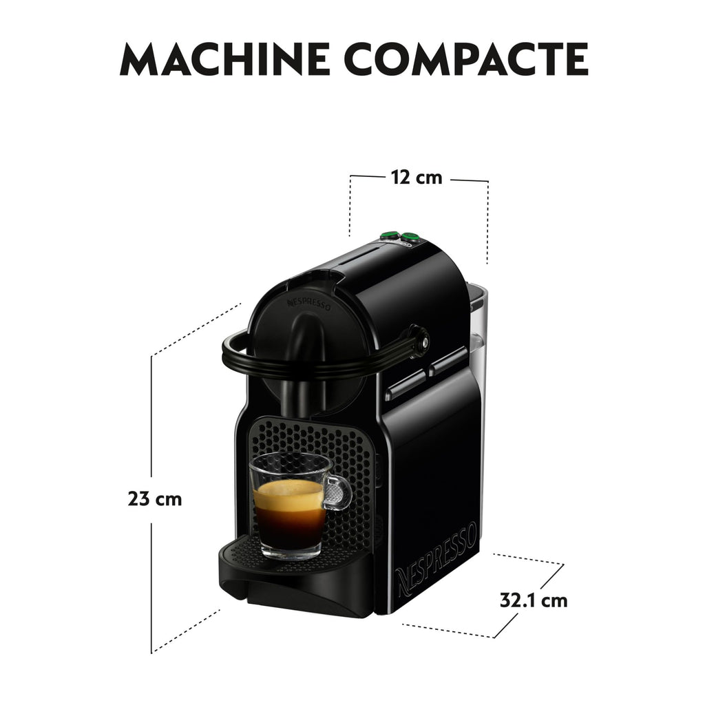 Growexa Inissia – Machine à Café Expresso à Capsules, Noir, 19 Bars