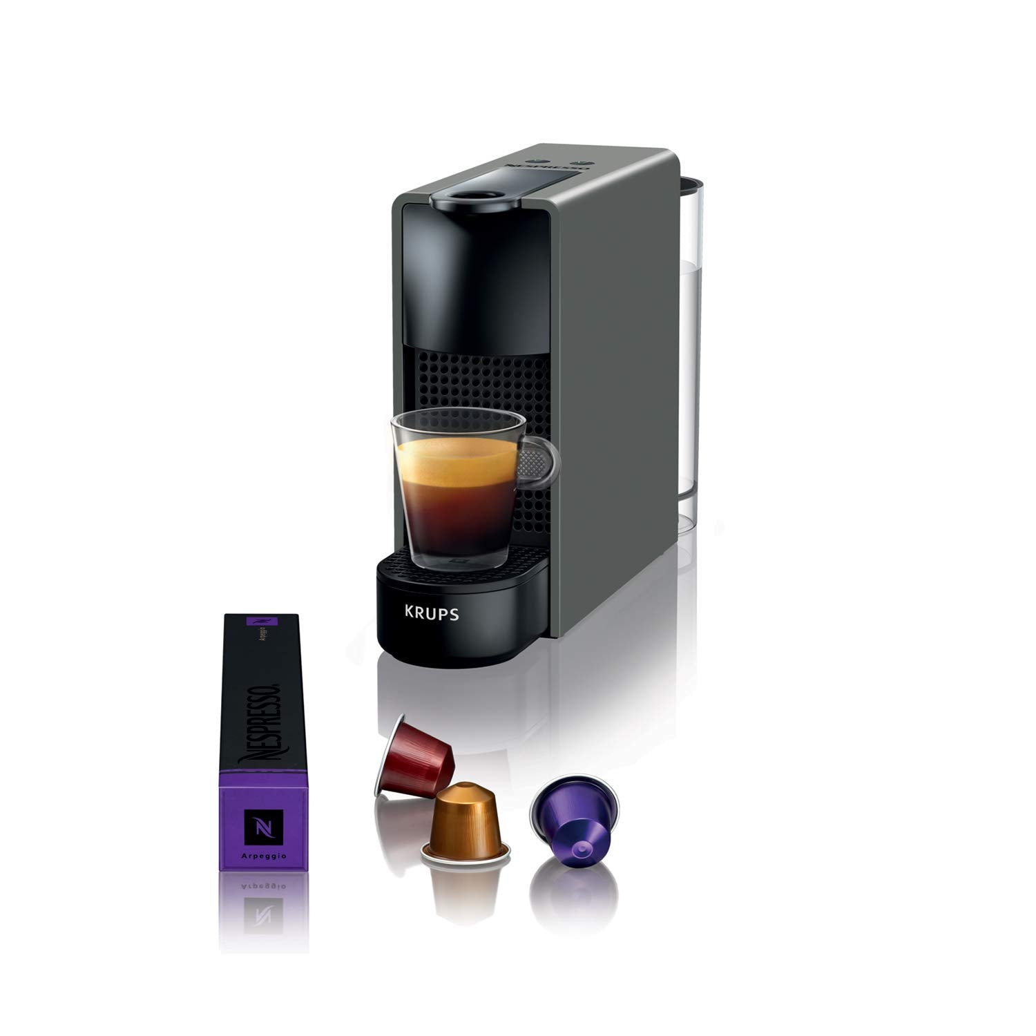 Growexa Essenza Mini – Machine à Café à Capsules Compacte, Gris Intense
