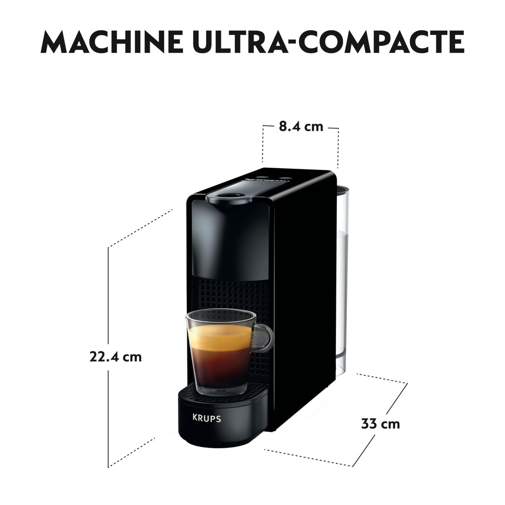 Growexa Essenza Mini – Machine à Café à Capsules Compacte, Noir
