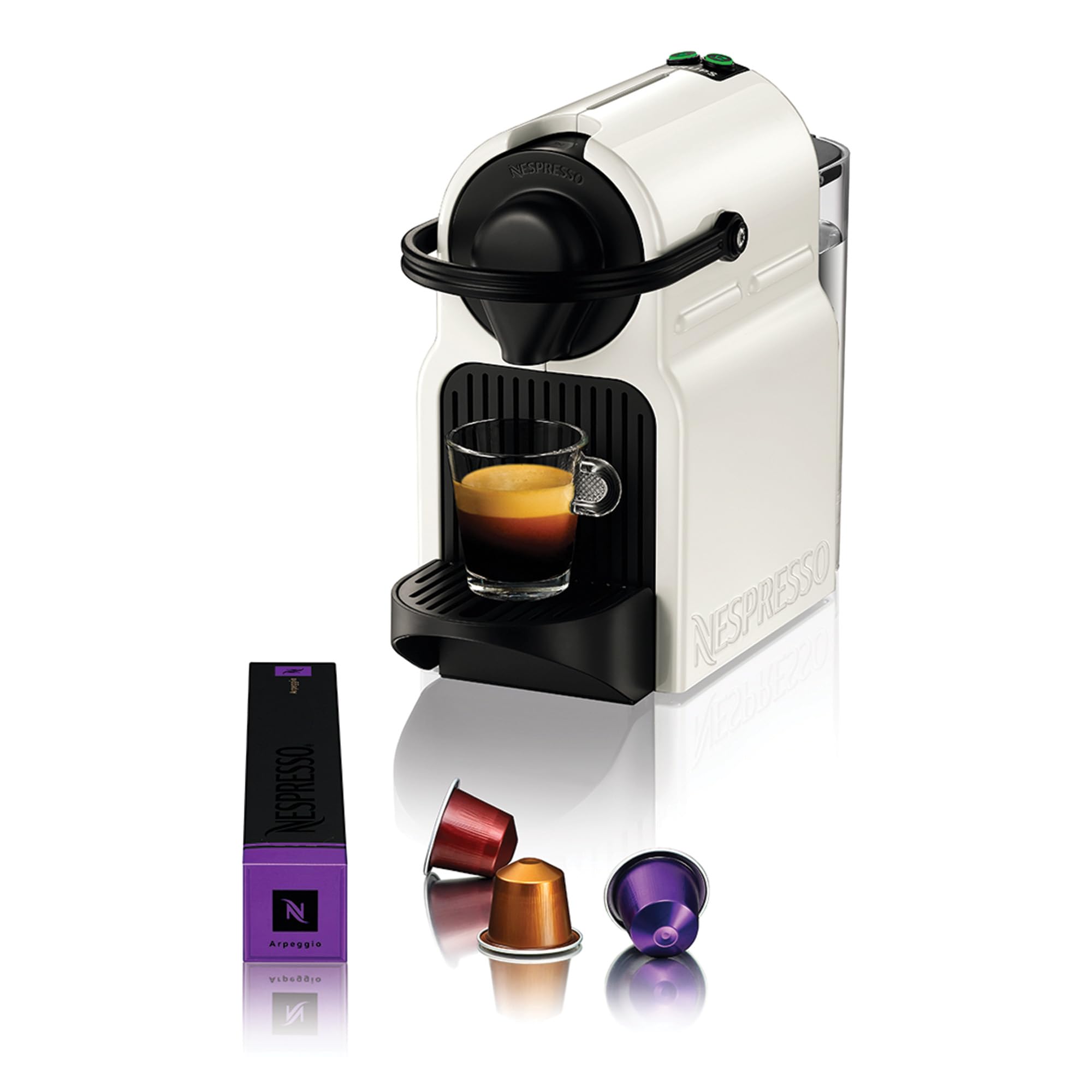 Growexa Inissia – Cafetière Espresso à Capsules, Blanc Mat et Brillant