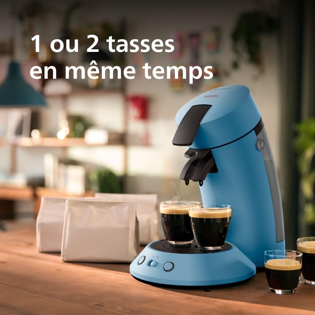 Machine à café à dosettes SENSEO Original Plus CSA210/00 – Bleu paon