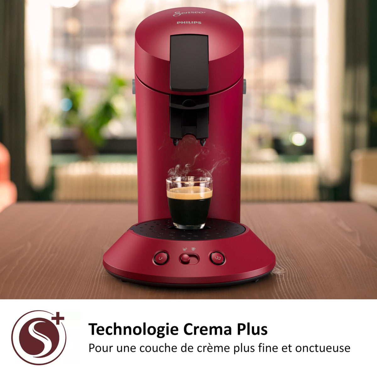 Machine à café à dosettes SENSEO Original Plus CSA210/91 – Rouge