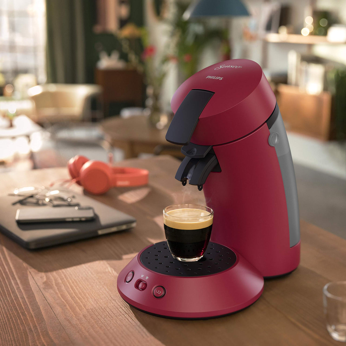 Machine à café à dosettes SENSEO Original Plus CSA210/91 – Rouge